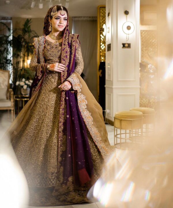 wedding long trail lehenga with choli