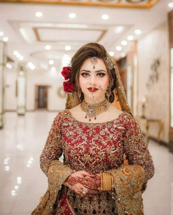 designer red bridal lehenga choli