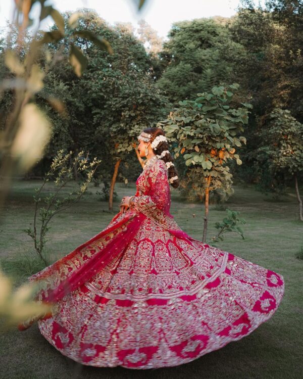 wedding long anarkali with skirt