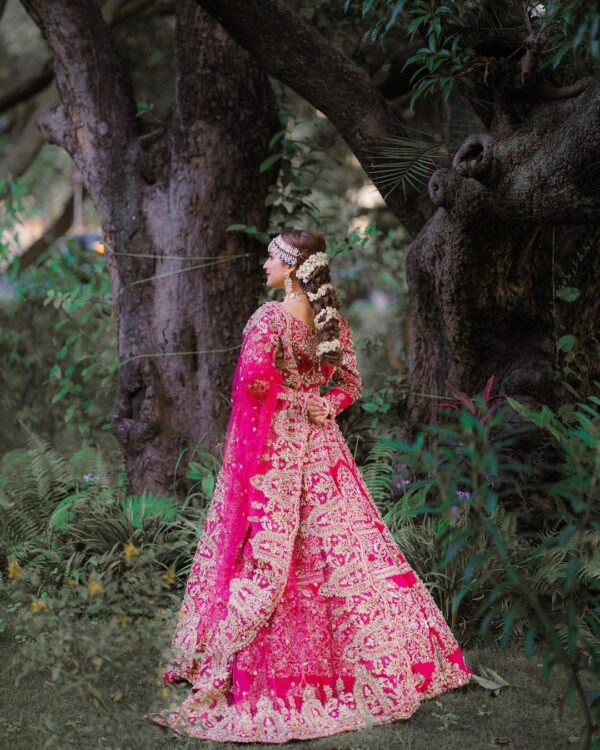 wedding long anarkali with skirt