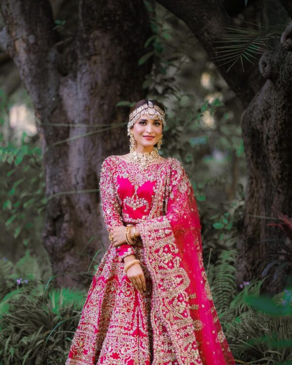 wedding long anarkali with skirt