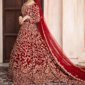 red bridal lehenga choli