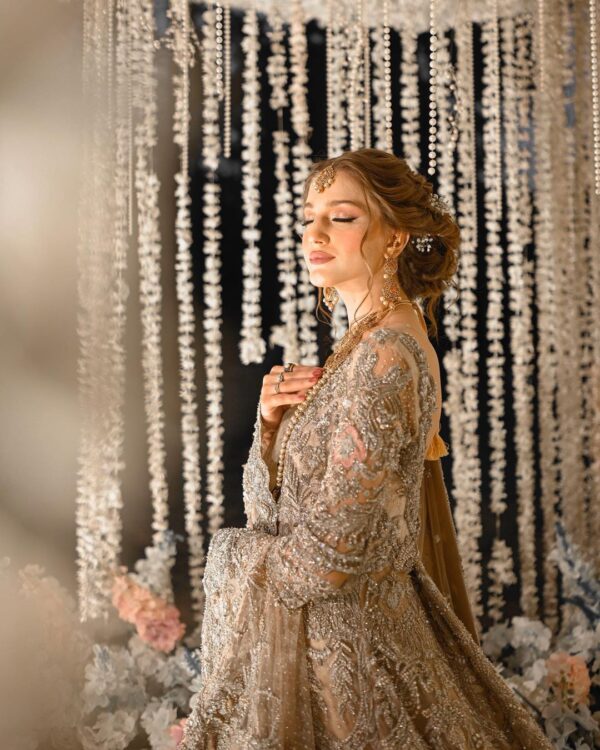 wlaeema long trail gown with handwork