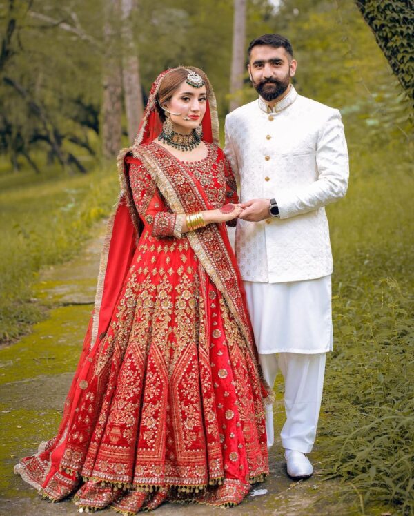Pakistani wedding anarkali with lehenga