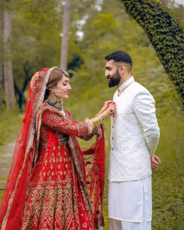 wedding long anarkali with lehenga