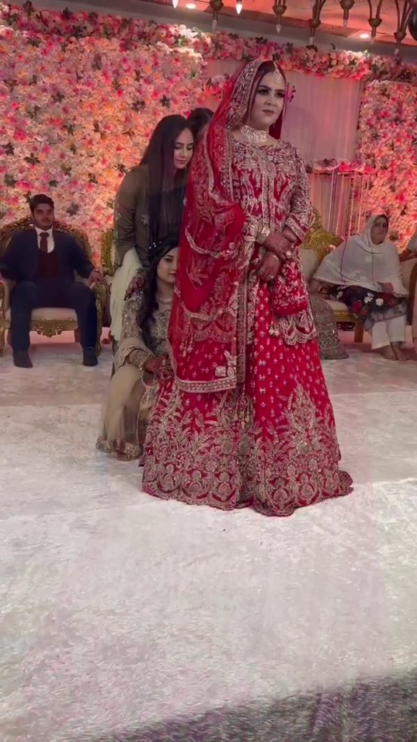 wedding long trail lehenga with