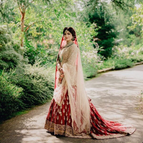 designer lehenga with peplum