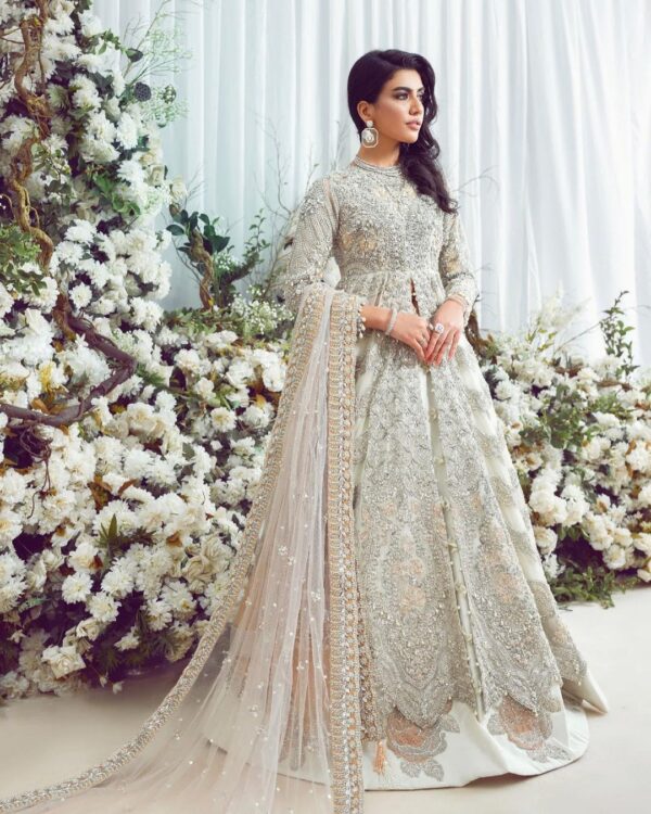 wedding long split jacket with lehenga