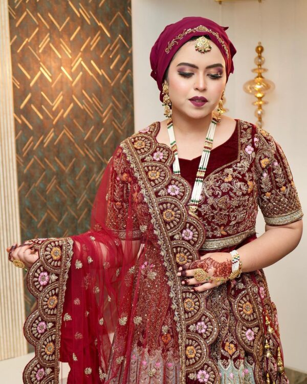 wedding lehenga with peplum