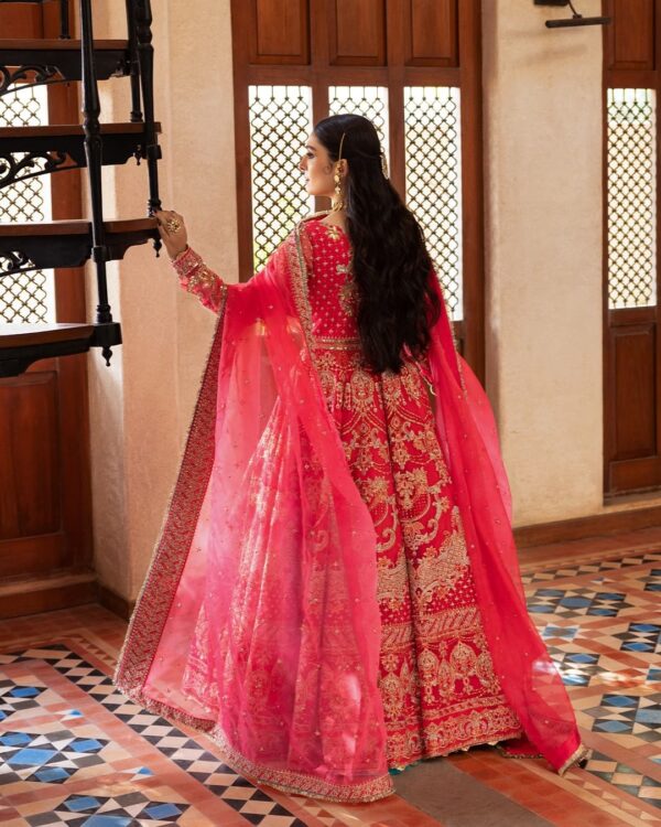 wedding long split anarkali with lehenga