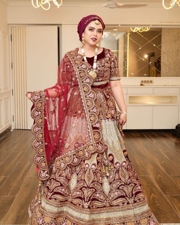 wedding lehenga with peplum