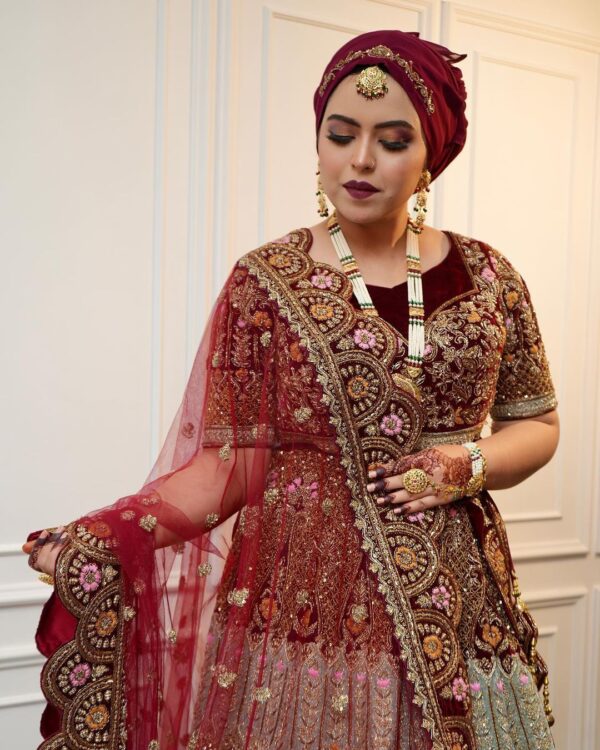 wedding lehenga choli with handwork