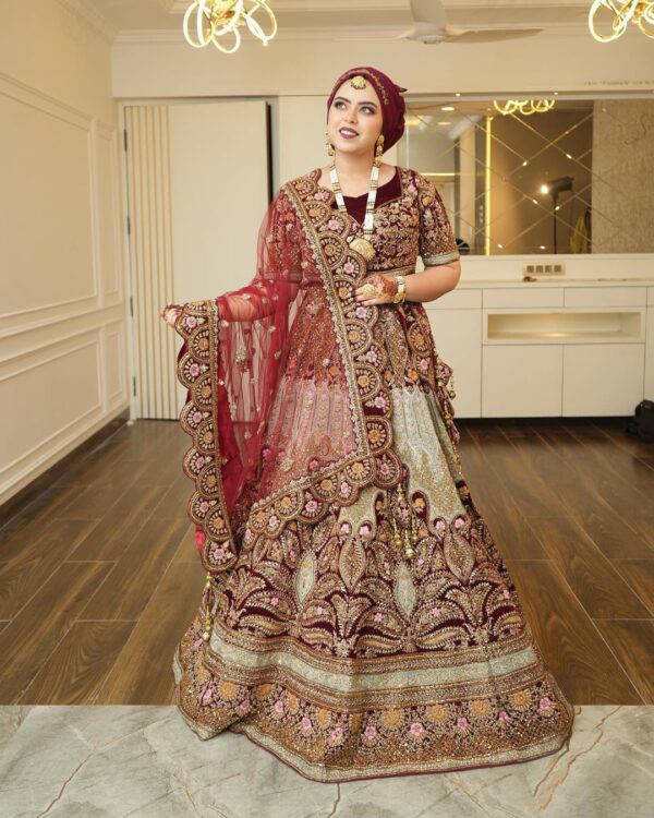 Wedding lehenga with handwork