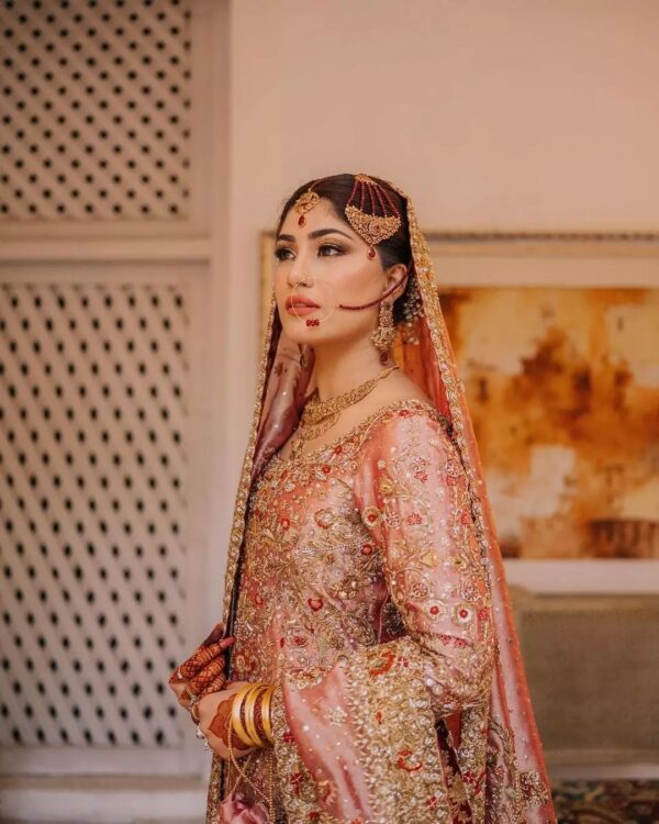 wedding long trail lehenga with kameez q