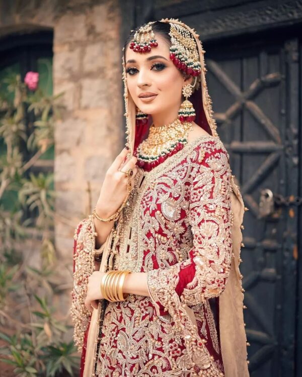 wedding long trail lehenga with kameez