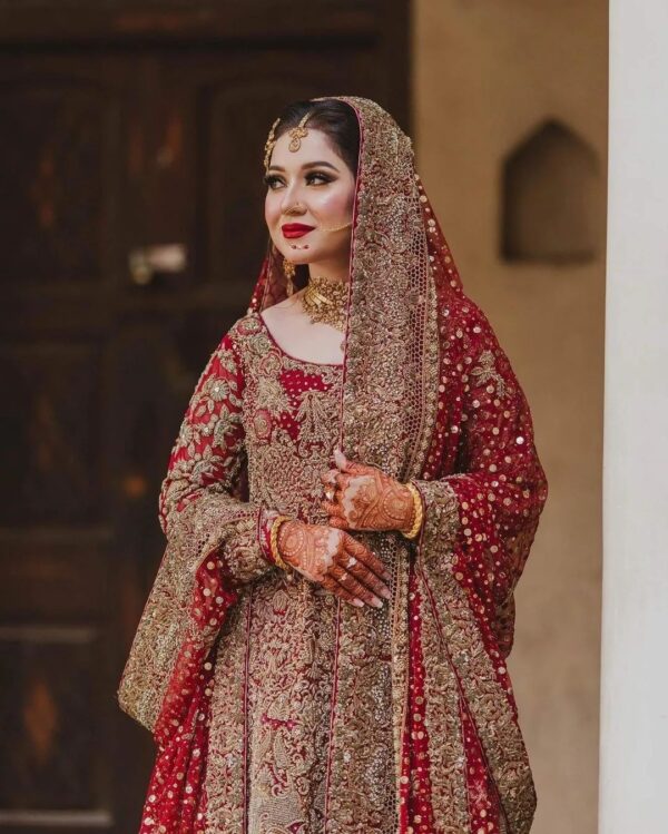 wedding long trail lehenga with anarkali