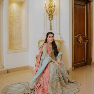 designer split anarkali with lehenga