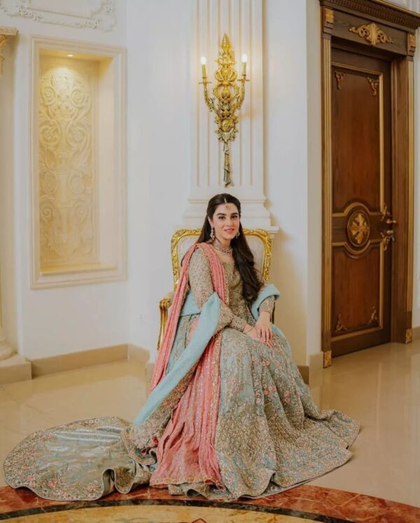 designer split anarkali with lehenga
