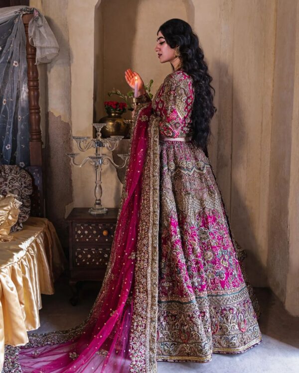 Pink designer lehenga choli with embroidery