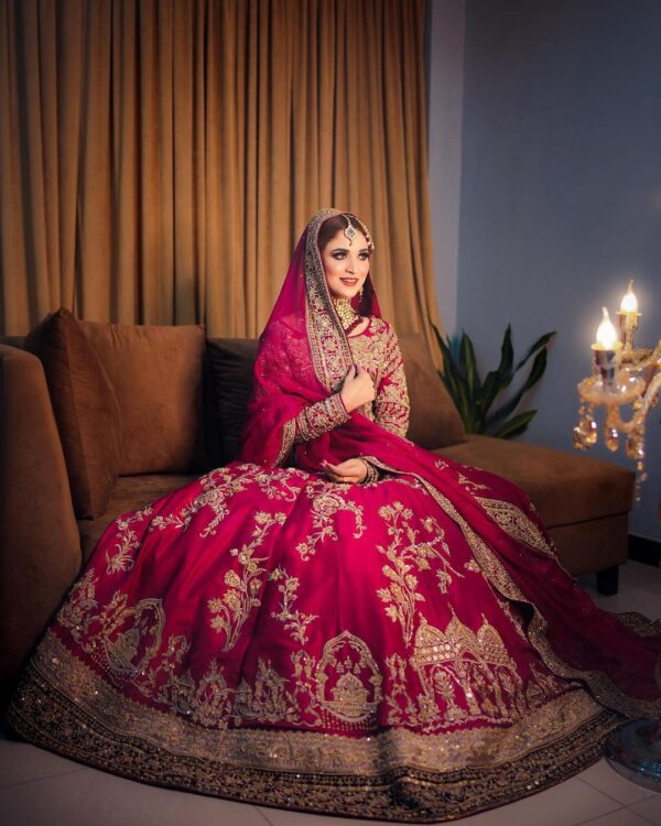Pakistani wedding Anarkali with embroidery