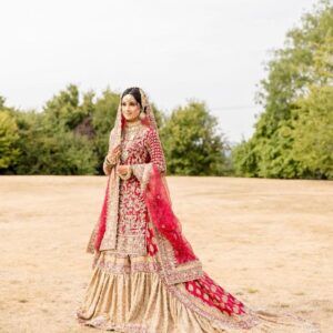 Pakistani wedding lehenga with kurti
