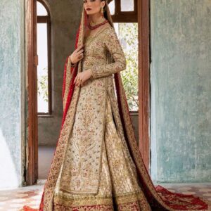 designer wedding long split jacket with lehenga