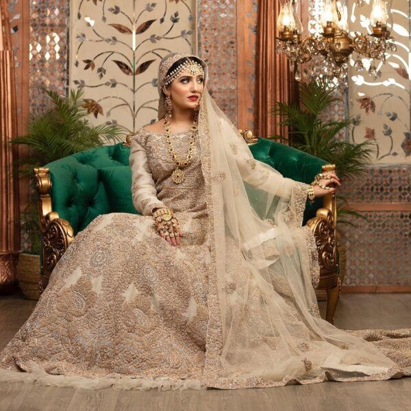designer long anarkali with lehenga