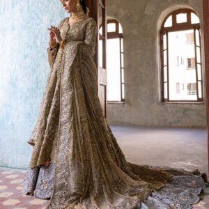 designer golden jacket with purple lehenga