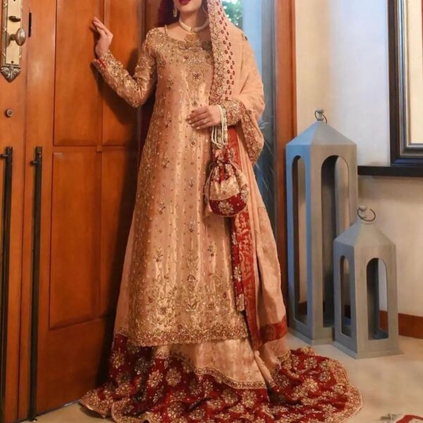 wedding long trail lehenga with kurti