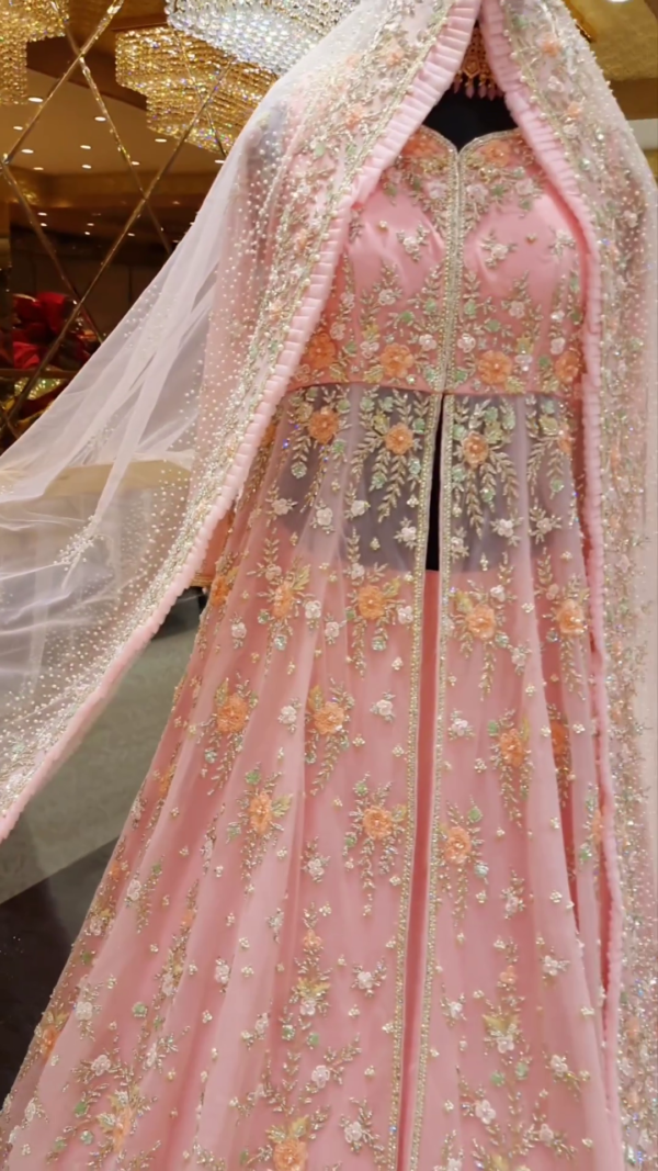 designer anarkali with skirt