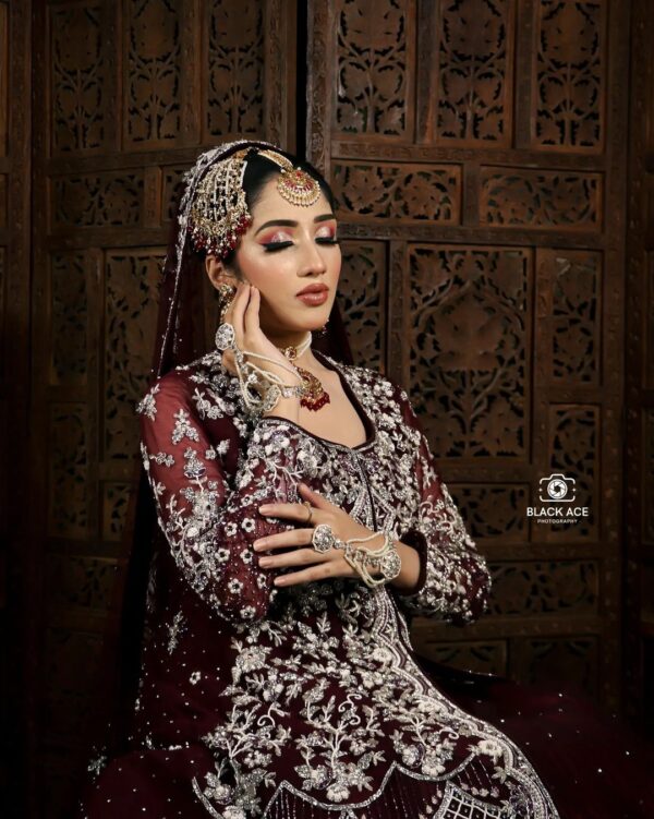 designer long anarkali with lehenga