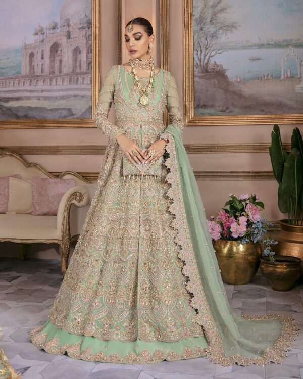 Designer Partywear split anarkali with lehenga