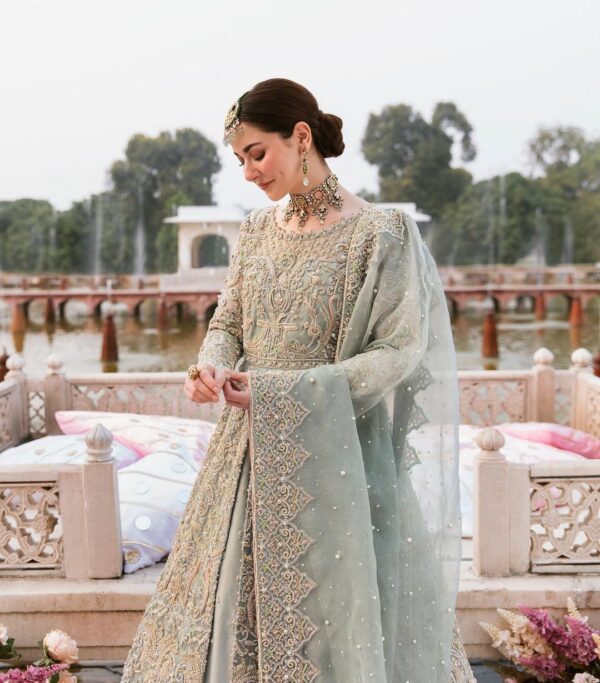 Designer wedding split anarkali with skirt