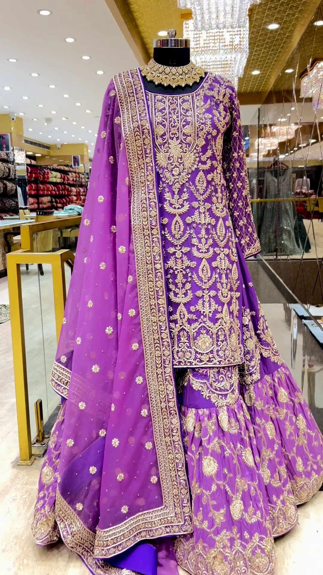 Heavy Sequence Embroidery Worked Purple Designer Wedding Lehenga Choli –  Kaleendi