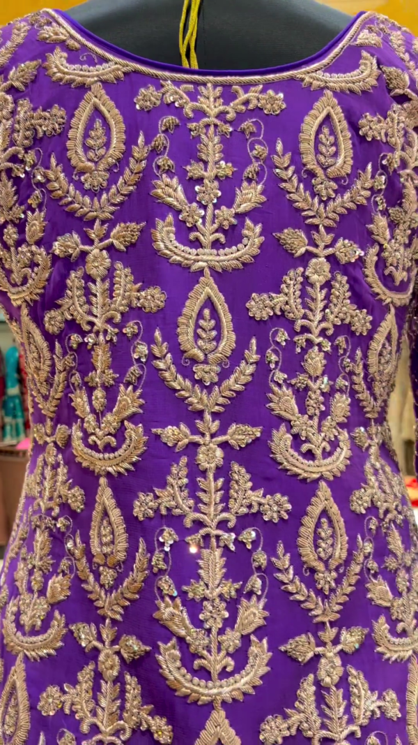 designer Purple lehenga with kurti