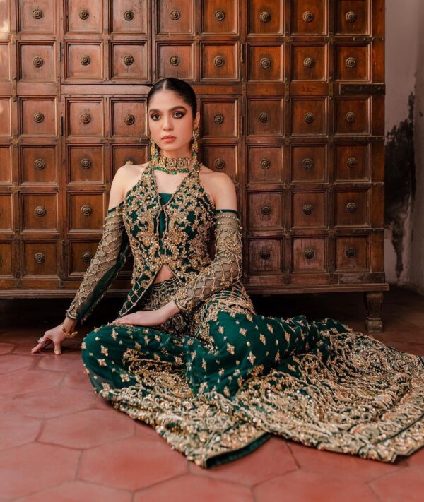 Designer wedding sharara with embroidery