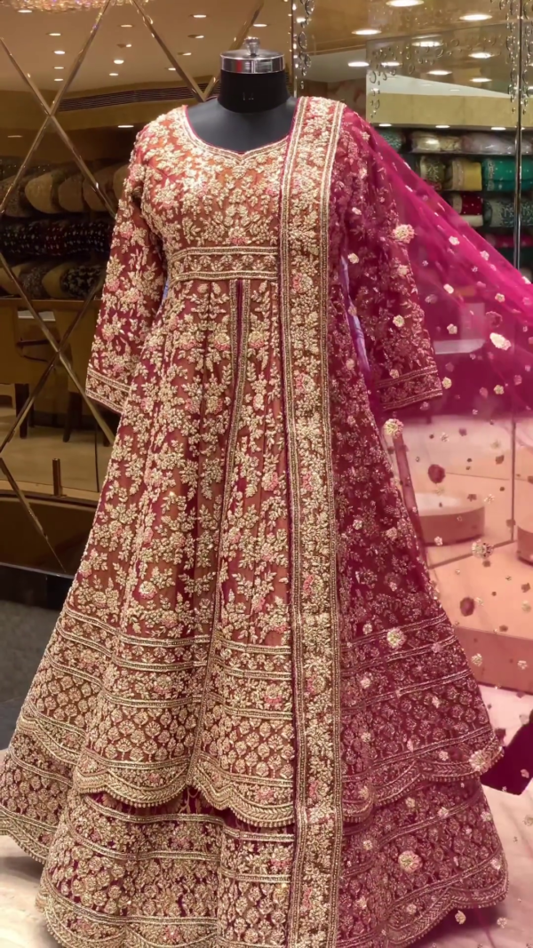 Designer wedding long split jacket with leheng a
