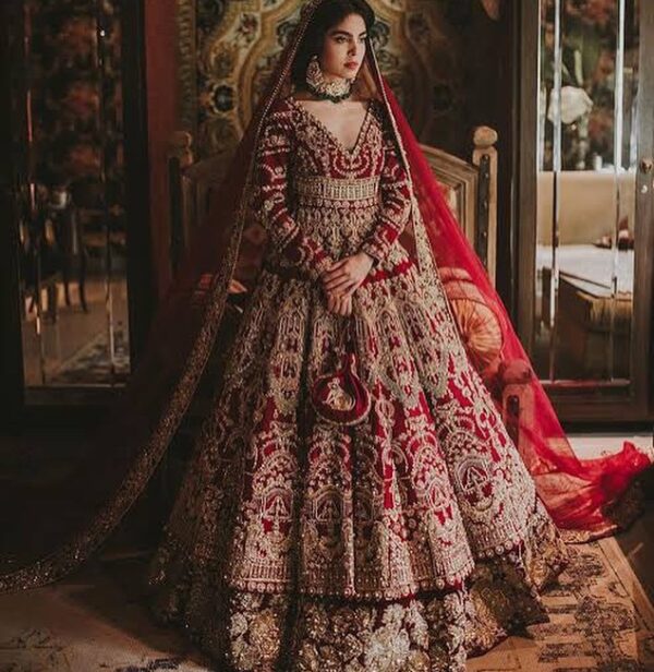 maroon designer anarkali with lehenga