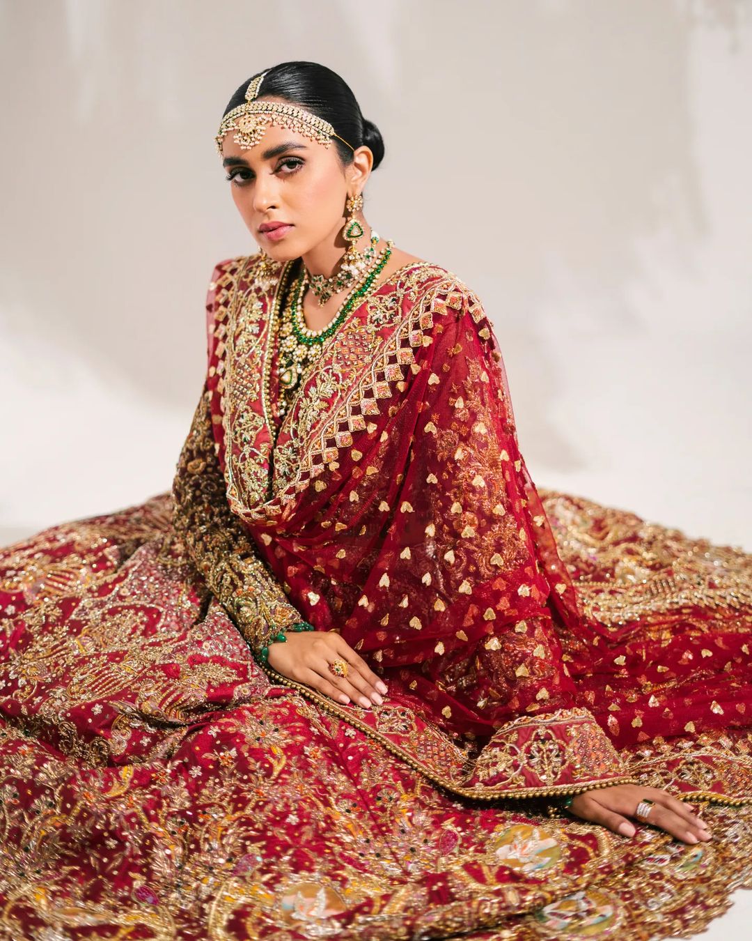 Pakistani Bridal Lehenga with Short Shirt Dress #BS514 | Pakistani bridal  lehenga, Bridal dresses, Bridal dress fashion