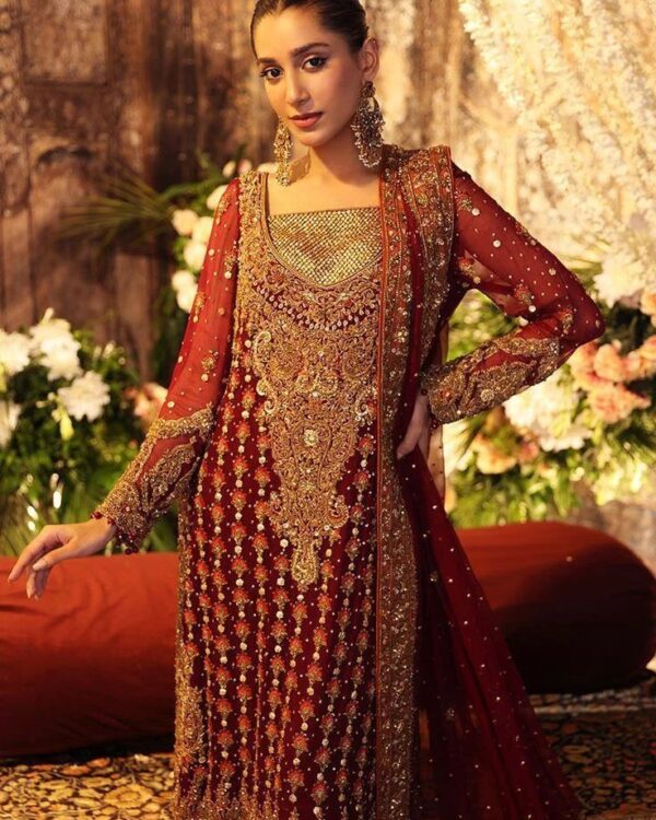 Designer wedding long kurti with palazzo