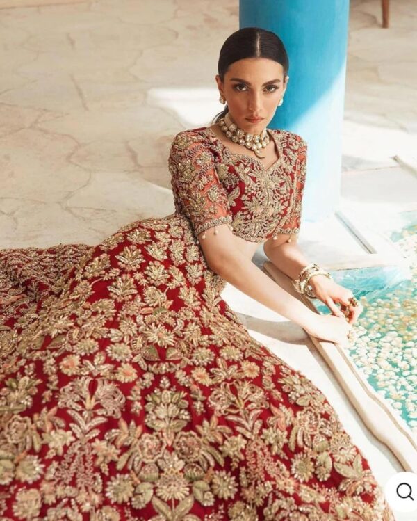 Designer wedding lehenga choli with handwork