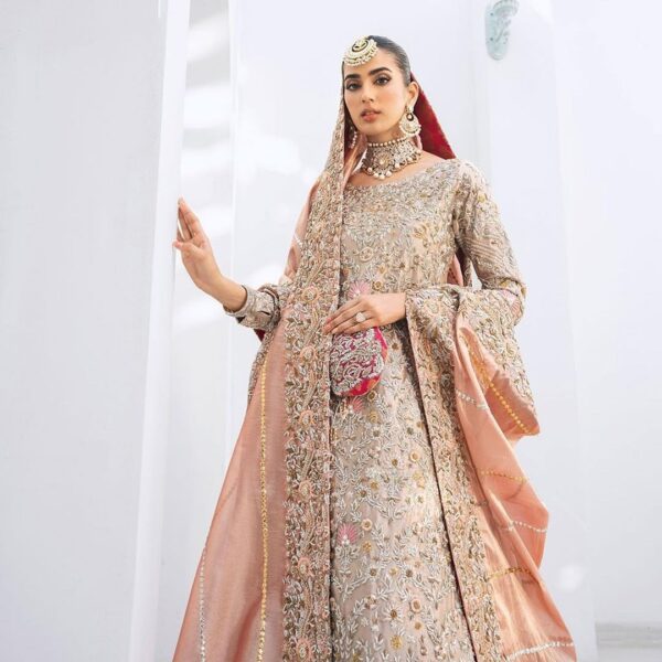 Designer wedding long trail lehenga with handwork