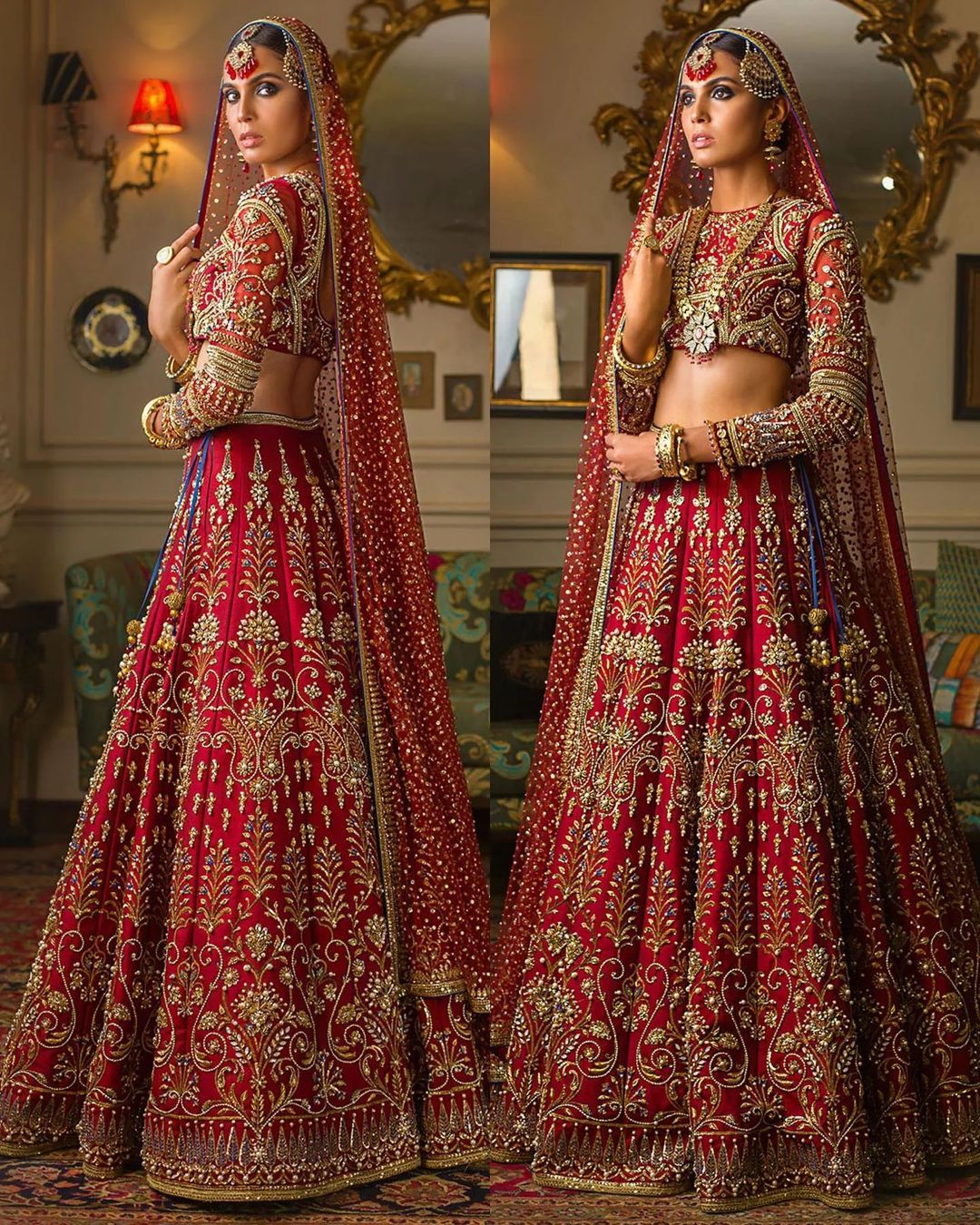 Velvet Wedding Lehenga Choli with Heavy Embroidery With Hand Work in Pink -  LC4338