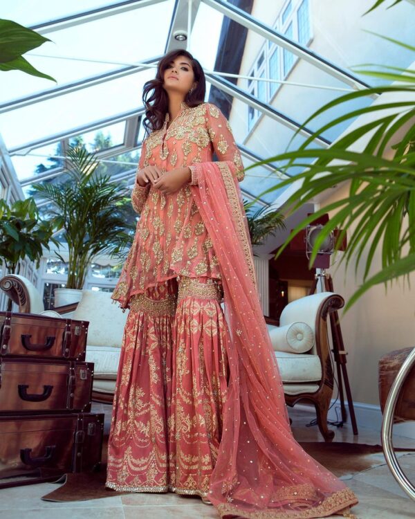 Designer peplum with garara