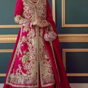 Gorgeous Pink designer kurti with lehenga