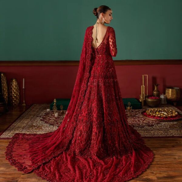 designer wedding long split anarkali with lehenga