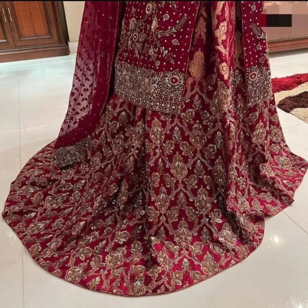 wedding long kurti with lehenga