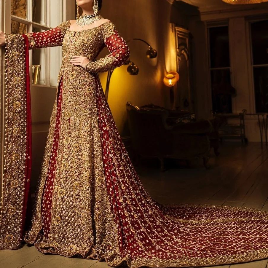 Pakistani Style Grey Butterfly Mono Net Chain Stitch Work Long Dress