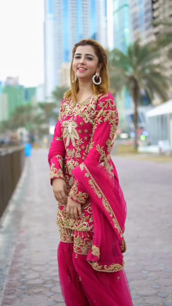designer wedding garara with handwork