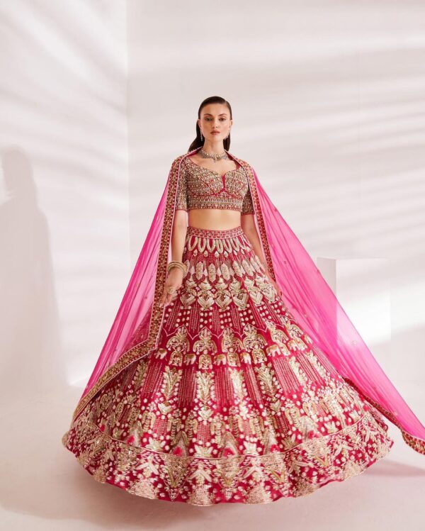 designer wedding lehenga choli with embroidery